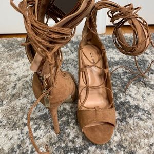 Call it Spring thigh high strappy heels